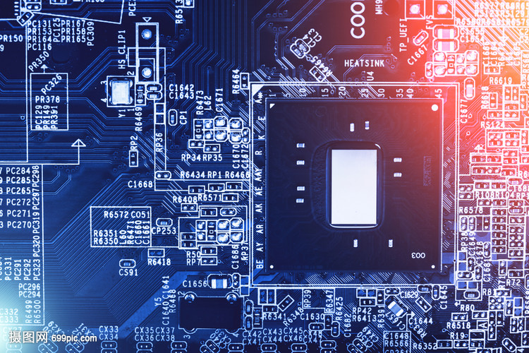 芯片電子電路板科技素材
